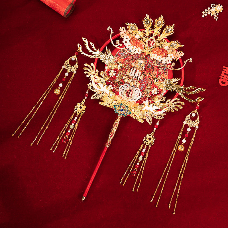 Dyeing into the prime of life wedding fan