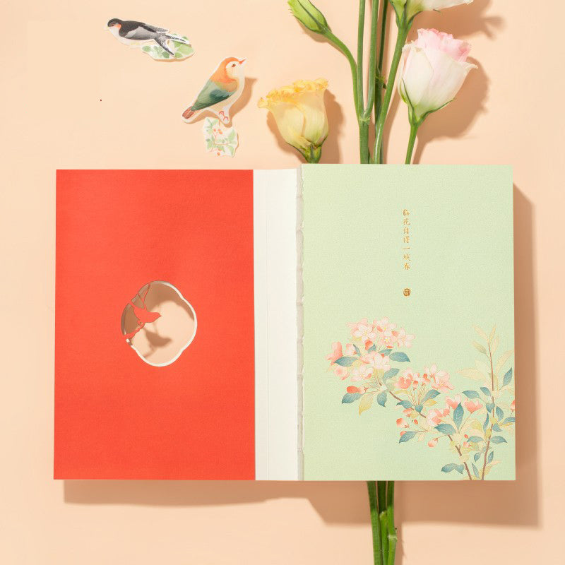 Flower themed notebook