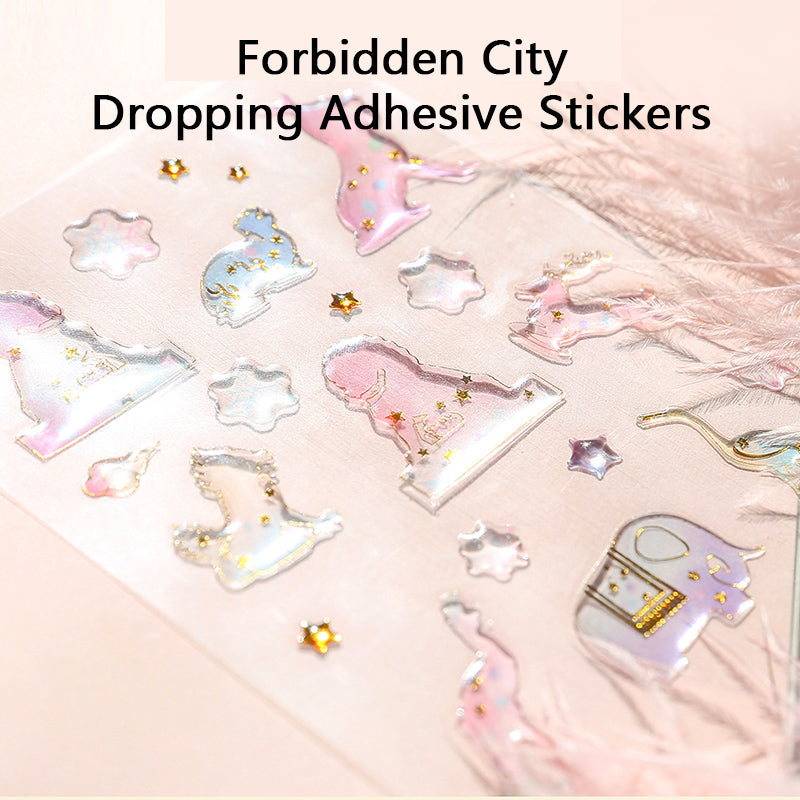 Forbidden City Dropping Adhesive Stickers