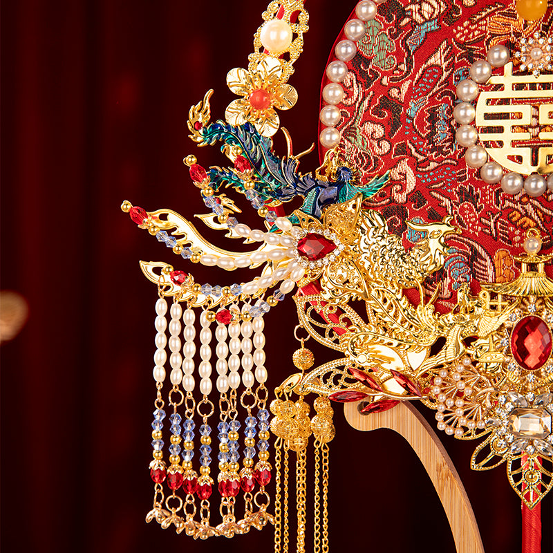 Harmony like a qin se wedding fan