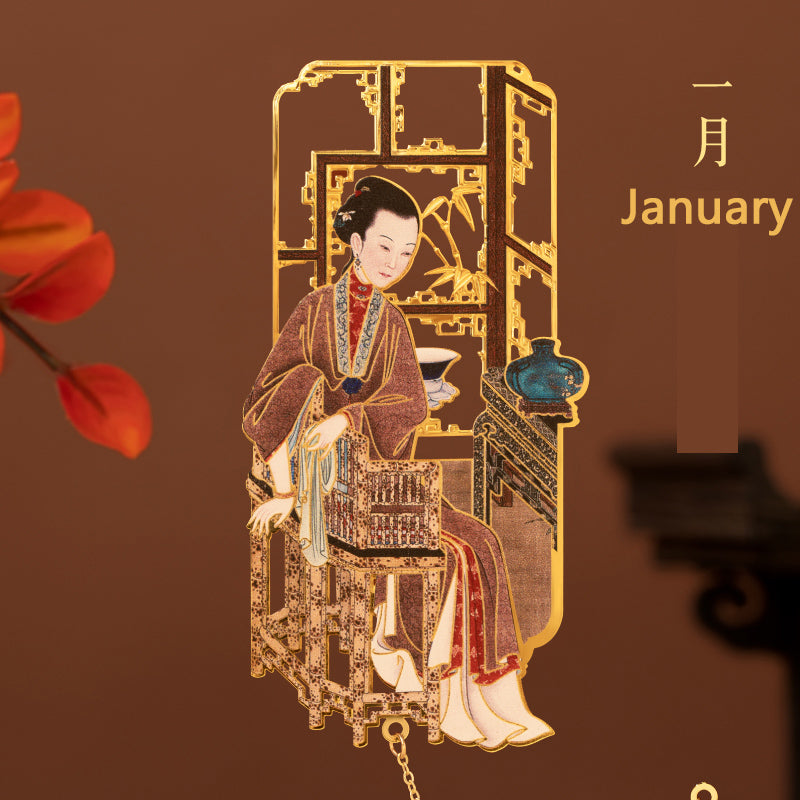Twelve Beauties Bookmark