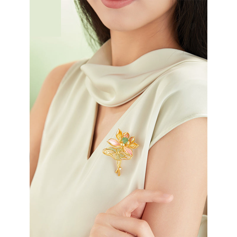 Lotus brooch