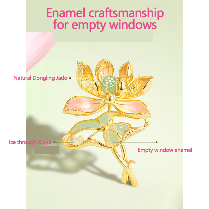 Lotus brooch