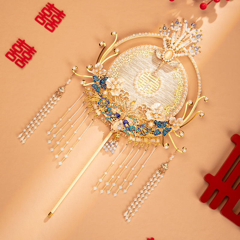 Luxurious Jade Appearance wedding fan