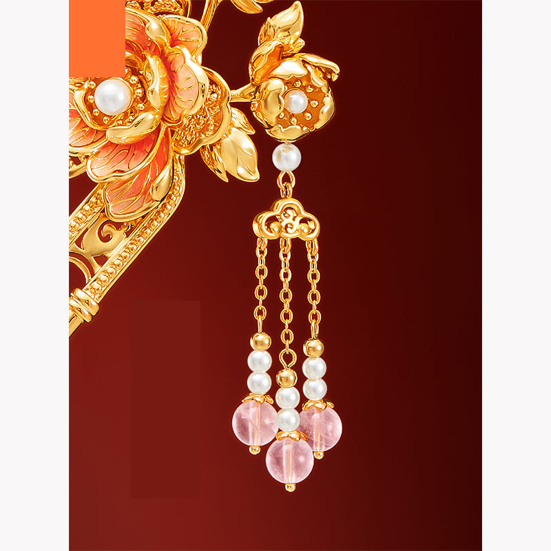Peony hairpin