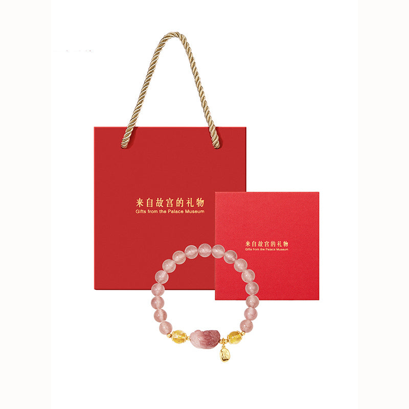 Pixiu Strawberry Crystal Bracelet