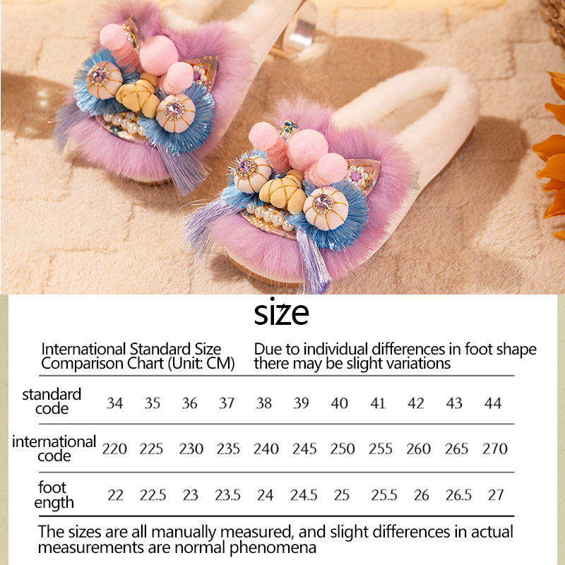 Purple tiger shoes (cotton slippers)