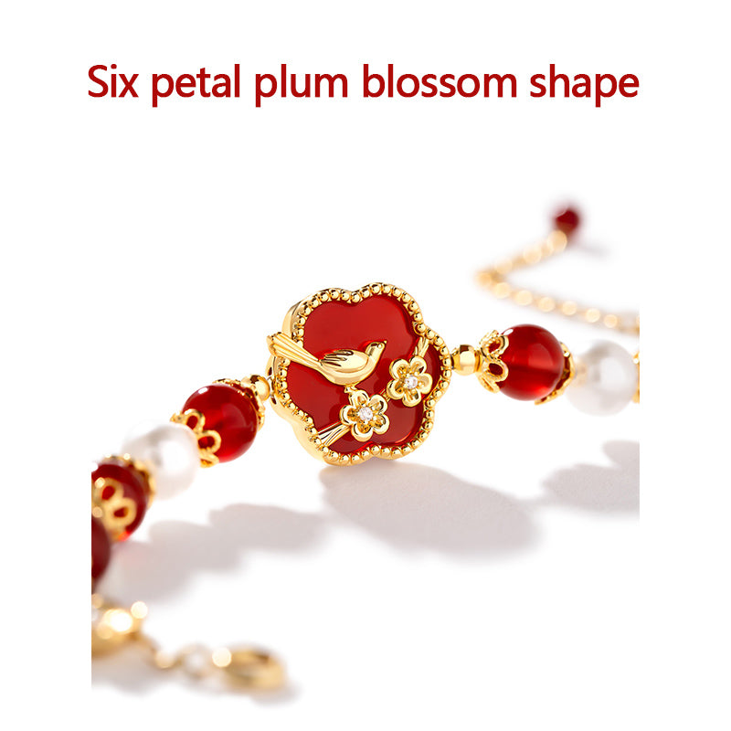 Red agate jewelry set