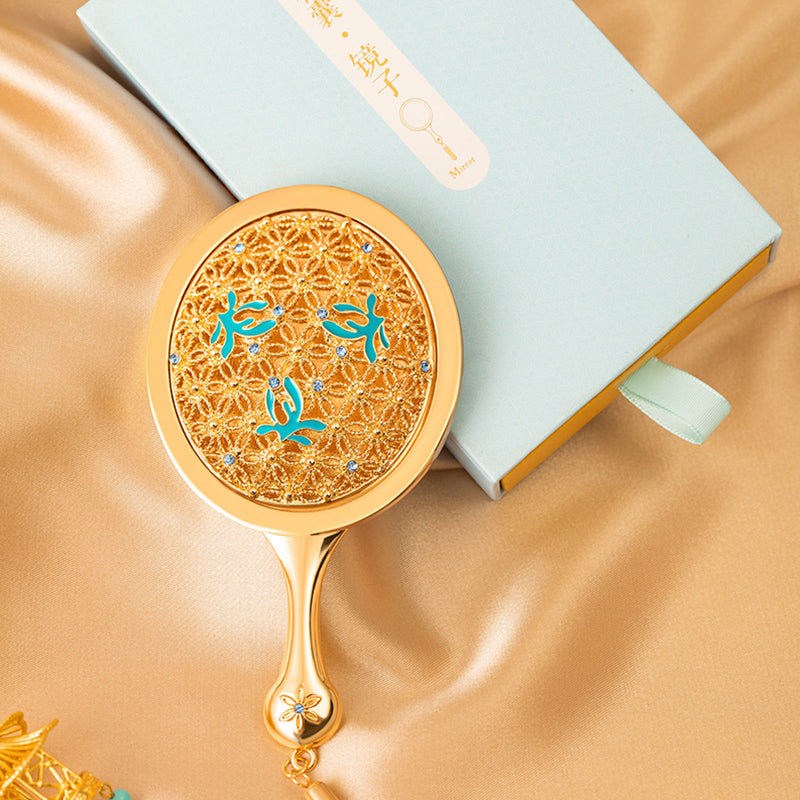 Yongzheng's Flower Bag-Handle Mirror