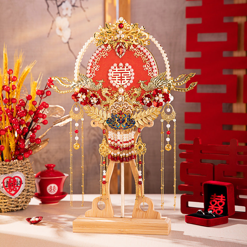 A perfect match wedding fan