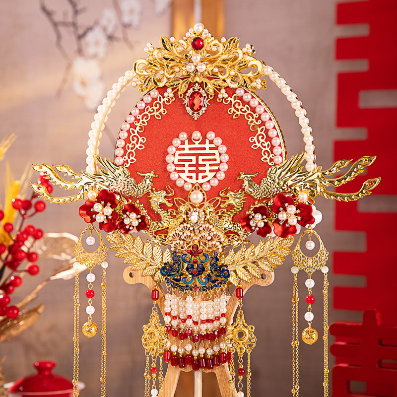 A perfect match wedding fan