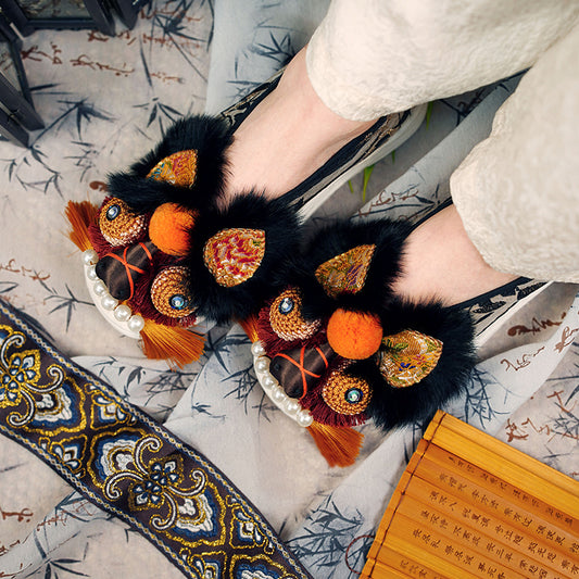 Black Orange Tiger Shoes