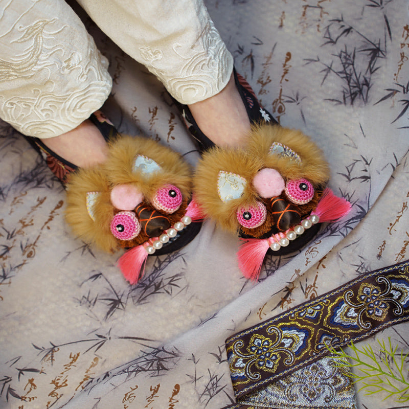 Black pink tiger shoes