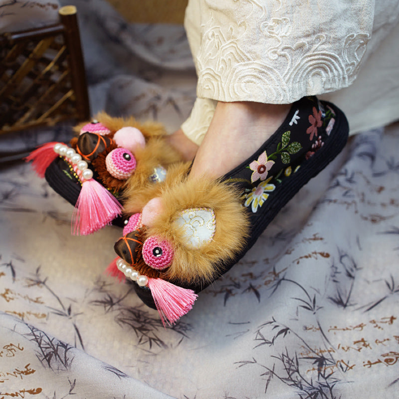 Black pink tiger shoes