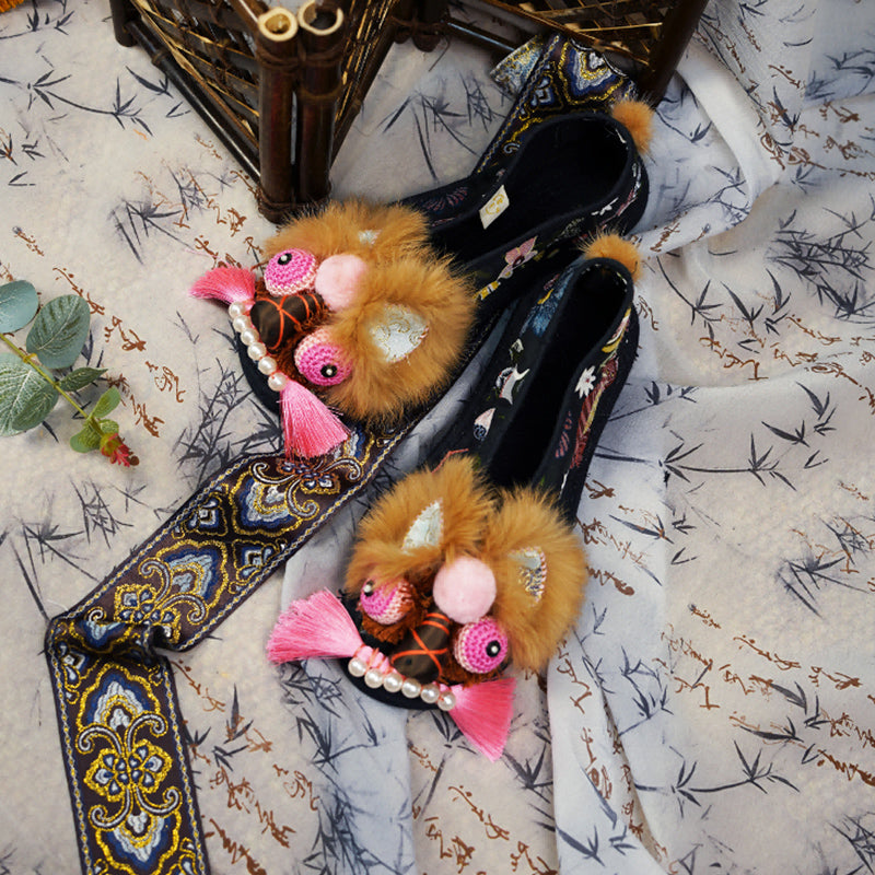 Black pink tiger shoes