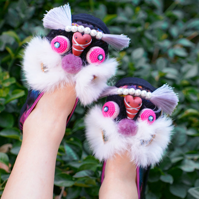 Black purple tiger shoes