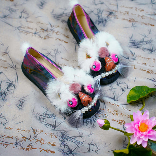 Black purple tiger shoes