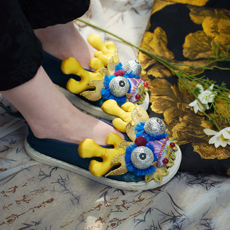 Blue Dragon Tiger Shoes
