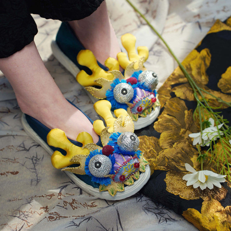 Blue Dragon Tiger Shoes