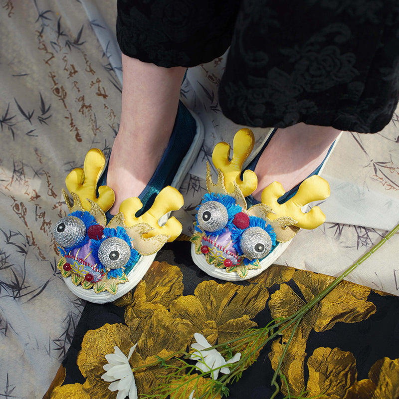 Blue Dragon Tiger Shoes
