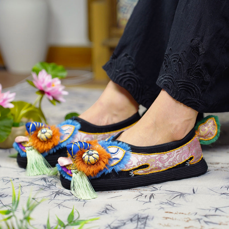 Blue black tiger shoes