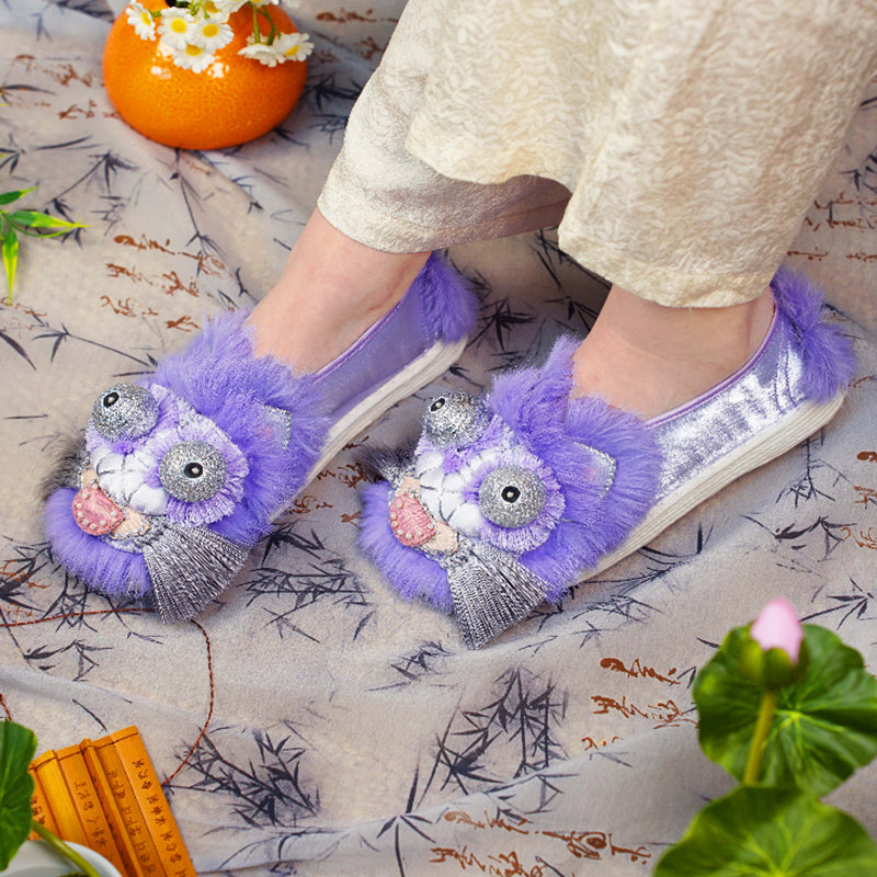 Blue haired tiger shoes