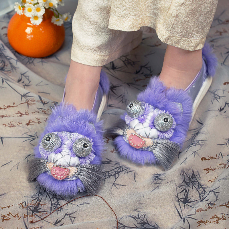 Blue haired tiger shoes