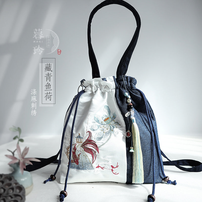 Buckle drawstring pouchⅦ