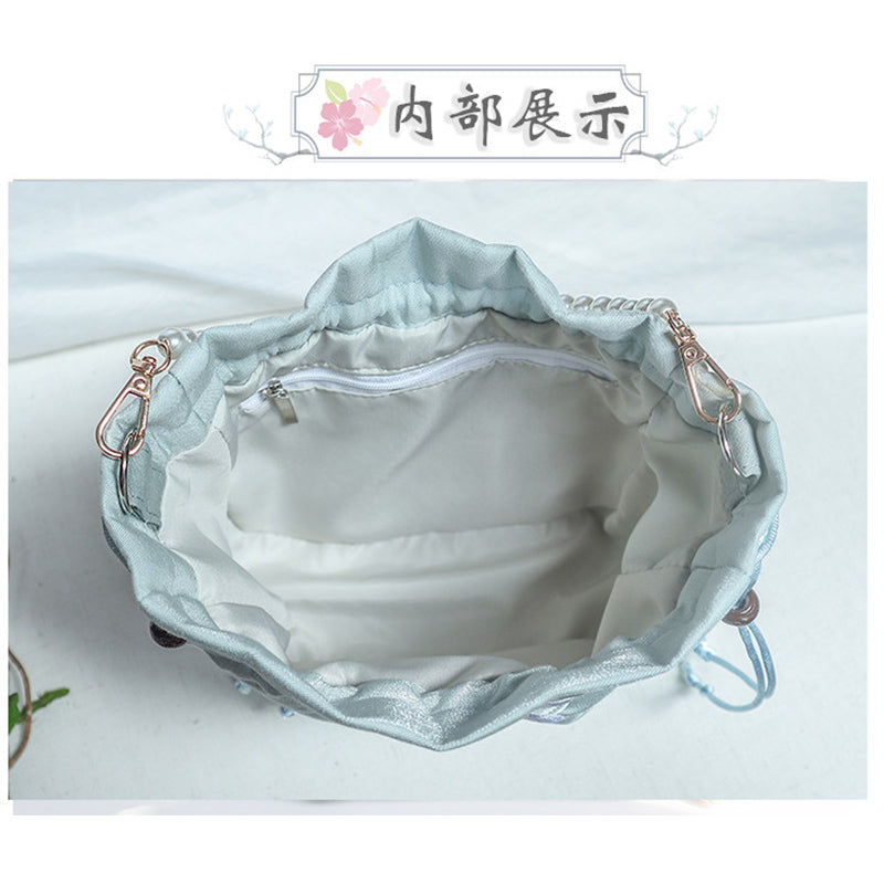 Bundle mouth tassel small bag