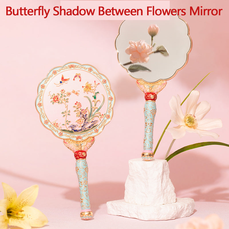 Butterfly Shadow Between Flowers Mirror