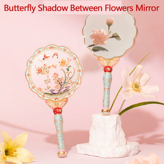 Butterfly Shadow Between Flowers Mirror