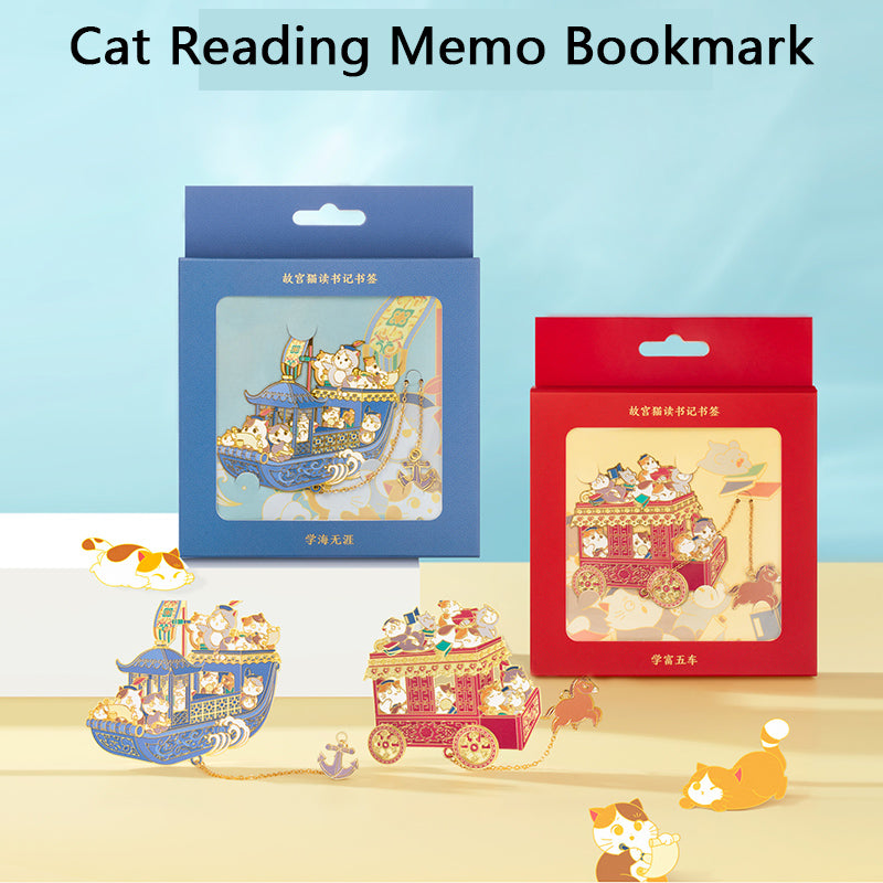 Cat Reading Memo Bookmark