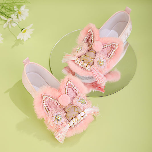 Clear pink tiger shoes