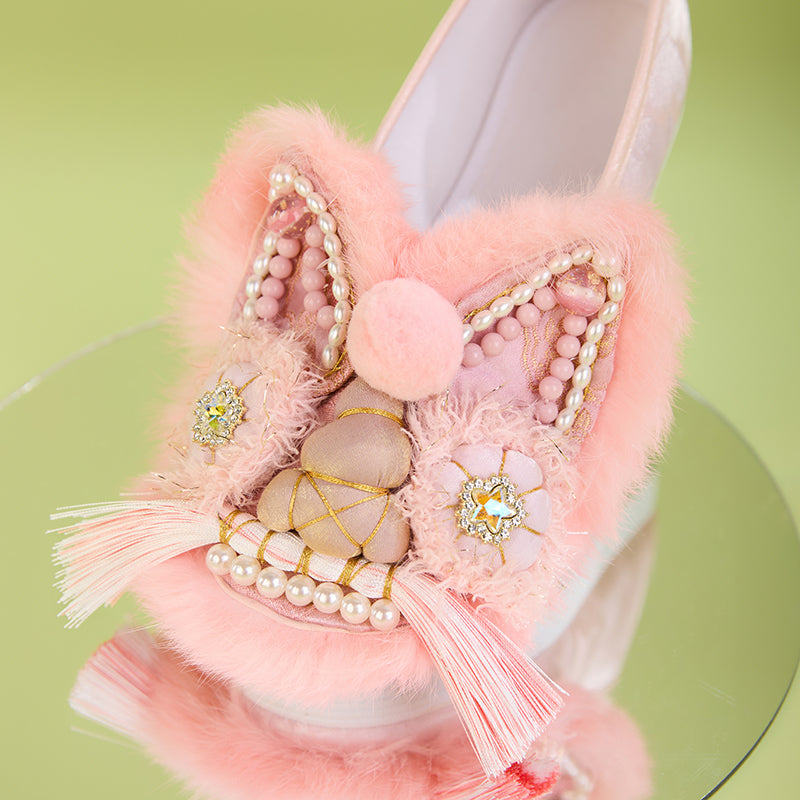 Clear pink tiger shoes