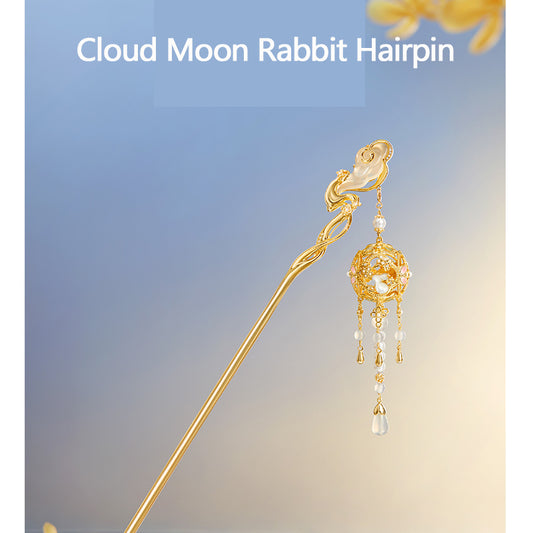 Cloud Moon Rabbit Hairpin