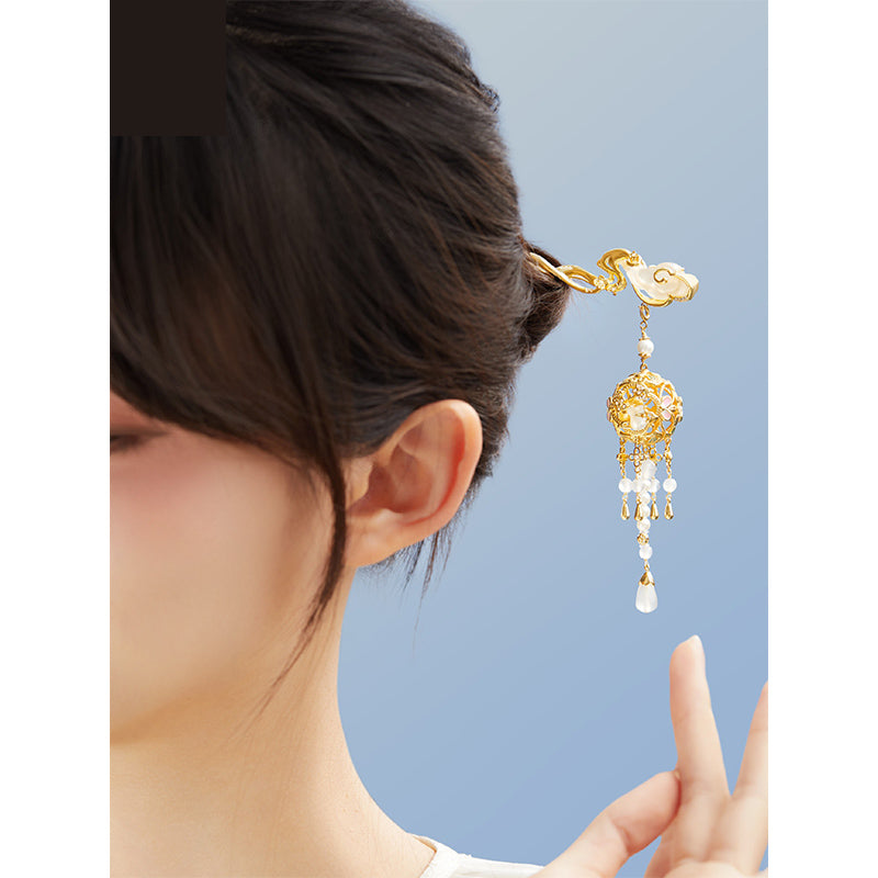 Cloud Moon Rabbit Hairpin