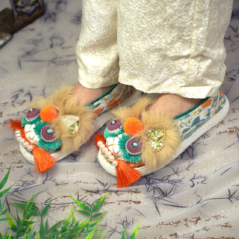 Coffee Orange Tiger Shoes