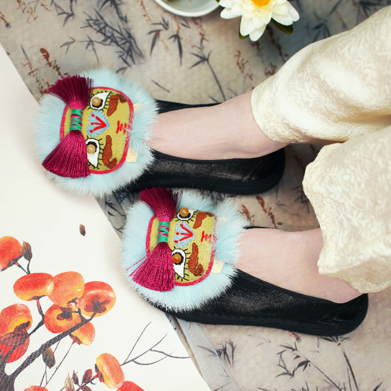 Color blocking tiger shoes