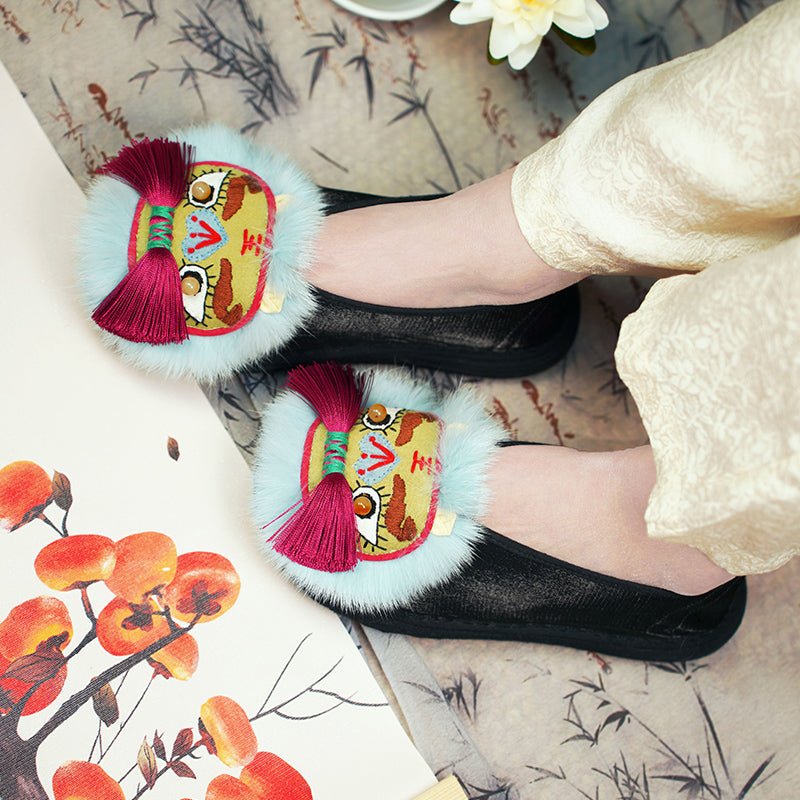 Color blocking tiger shoes