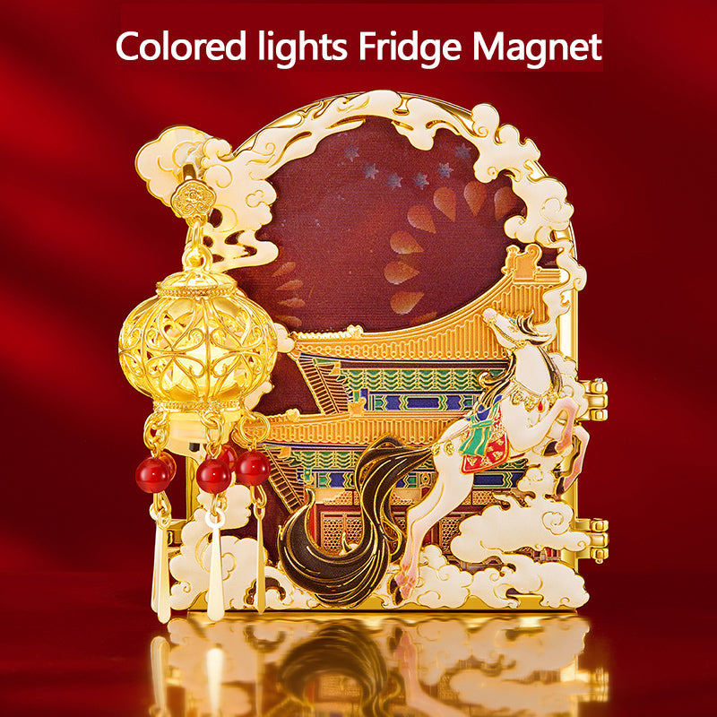 Colored lights Fridge Magnet