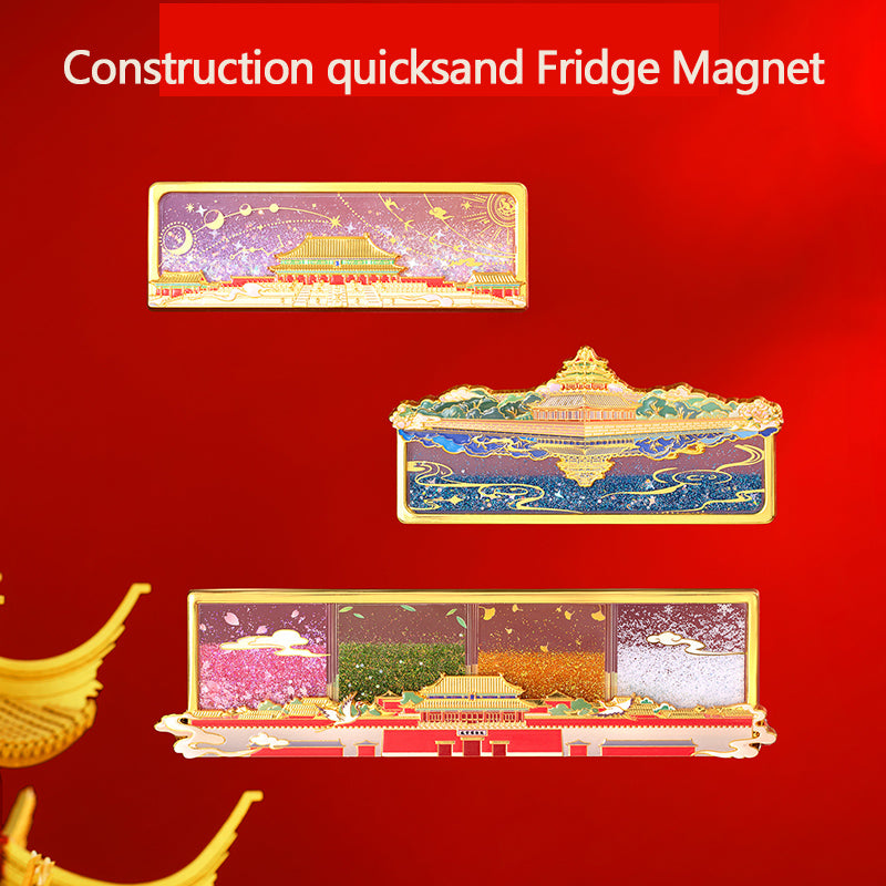 Construction quicksand Fridge Magnet