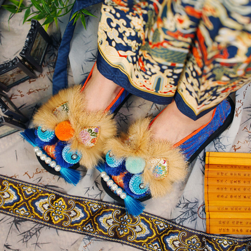 Deep Blue Tiger Shoes