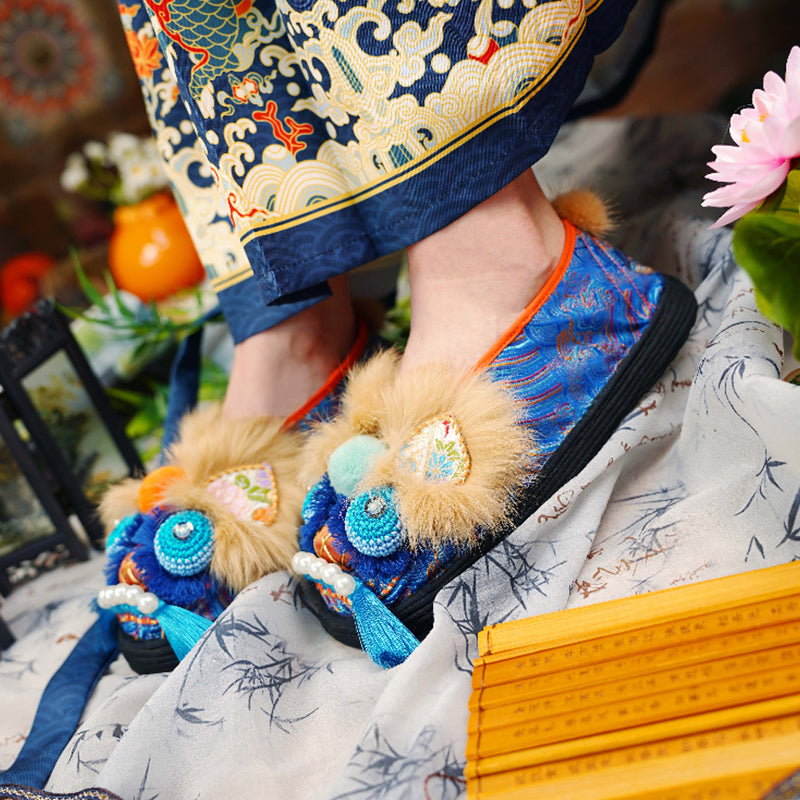 Deep Blue Tiger Shoes