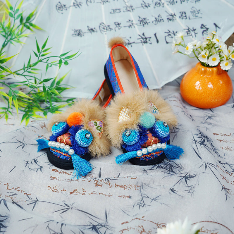 Deep Blue Tiger Shoes