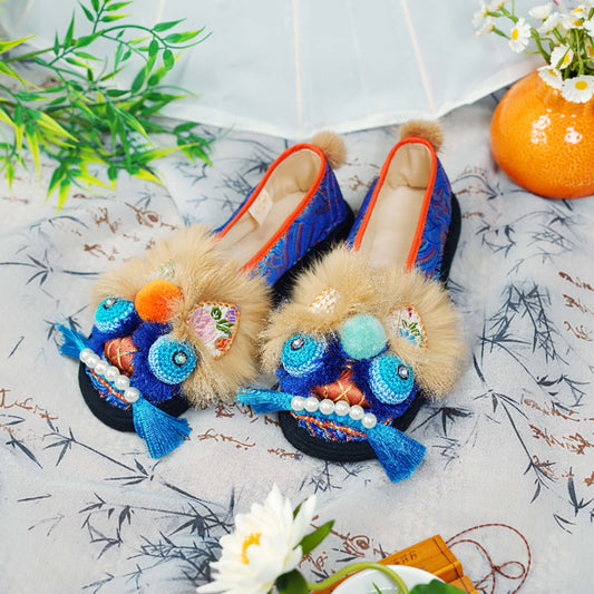 Deep Blue Tiger Shoes