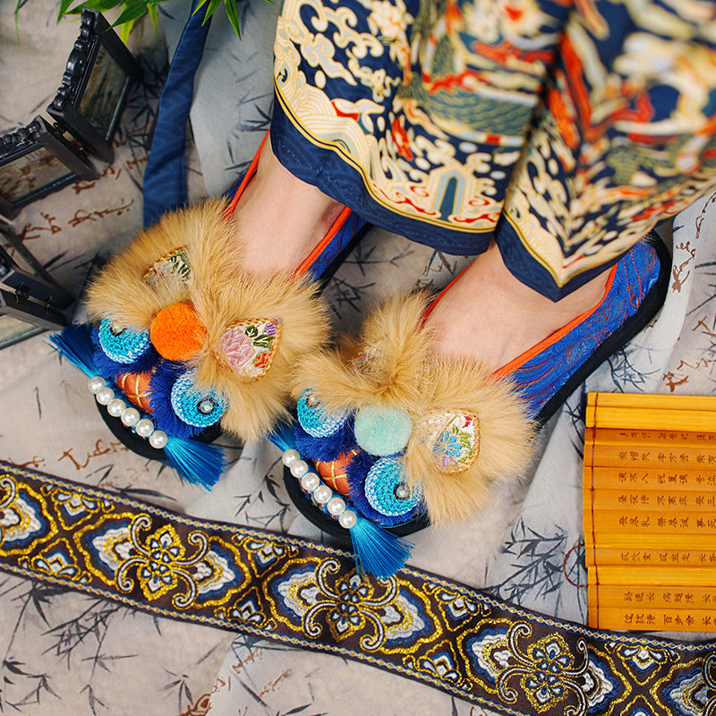 Deep Blue Tiger Shoes