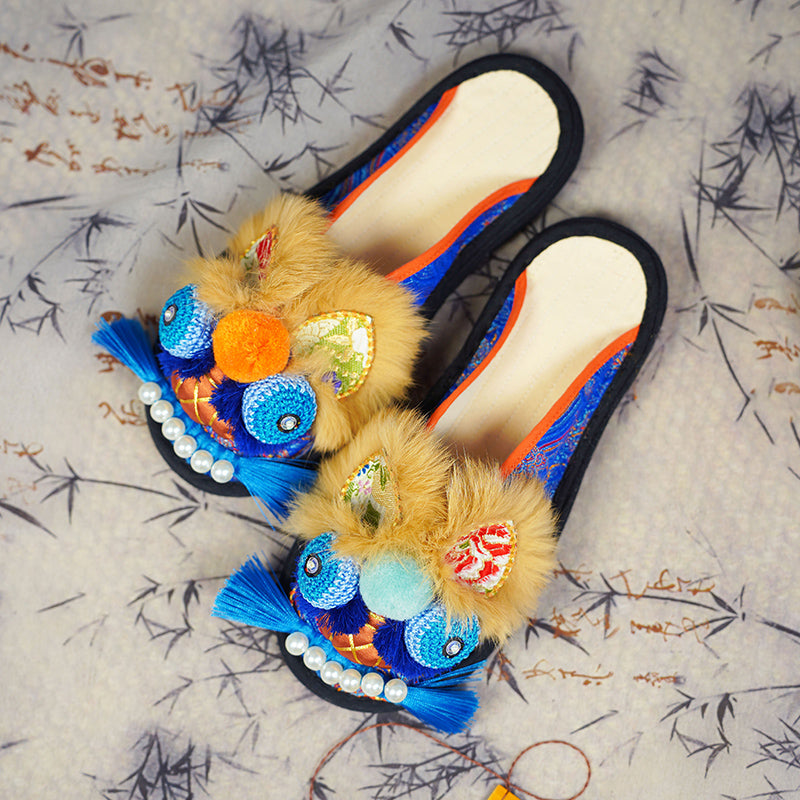 Deep Blue Tiger Shoes