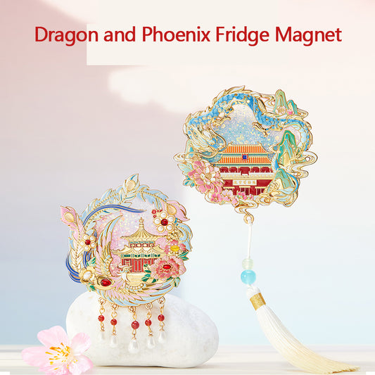 Dragon and Phoenix Fridge Magnet