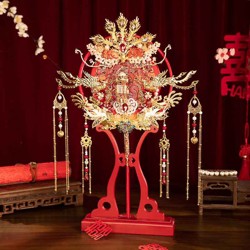 Dyeing into the prime of life wedding fan