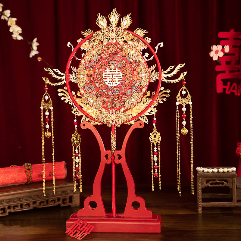 Dyeing into the prime of life wedding fan